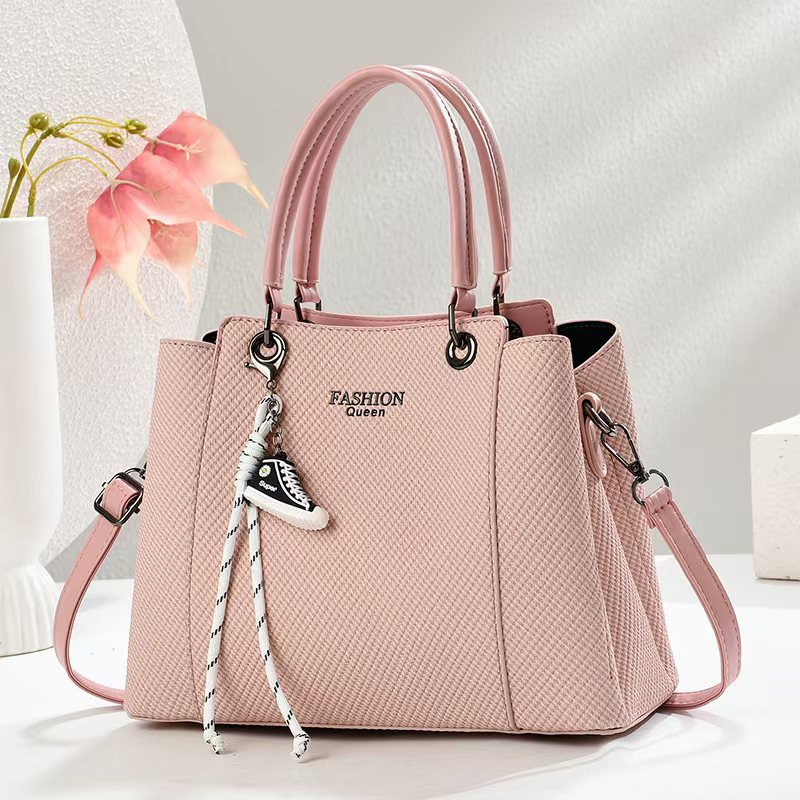 High-end fabric texture women's bag, 2025 new crossbody mom bag, large-capacity handbag, high-end middle-aged women's bag details Picture