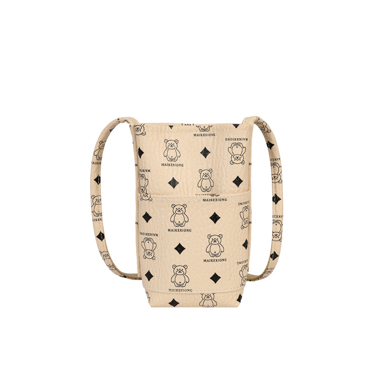 2025 New women's wallet, bear print portable travel fashion mobile phone bag, coin purse Item Picture