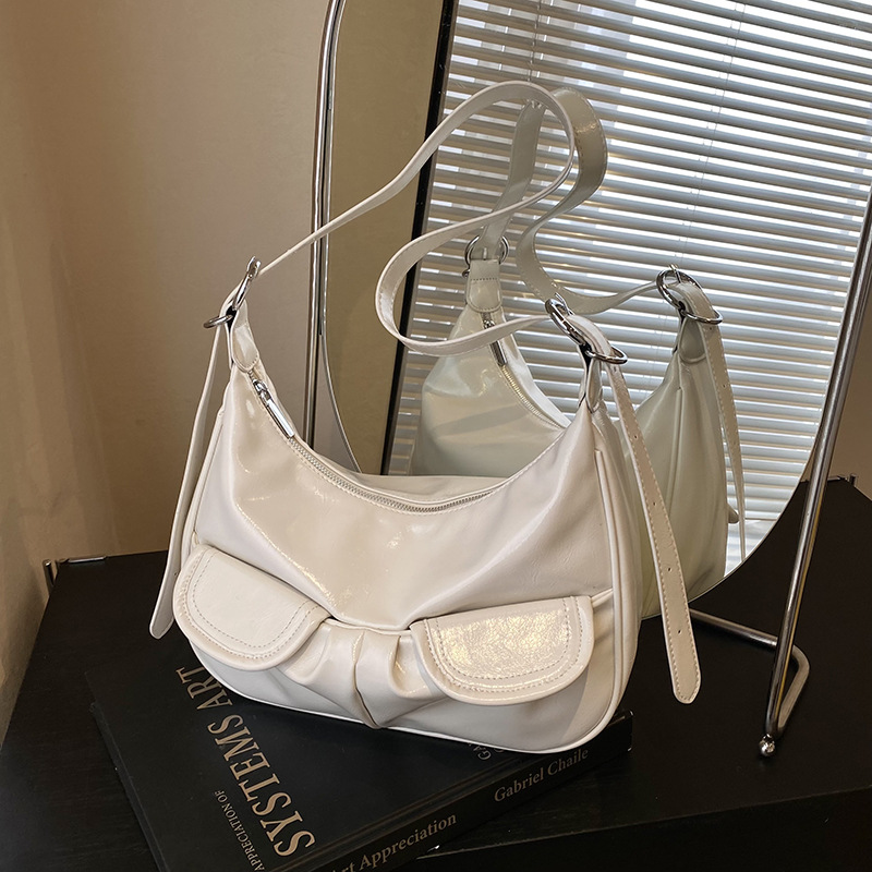 Maillard vintage underarm bag, single-shoulder bag, 2025 new style casual and versatile commuter women's bag, large capacity crossbody bag full figure