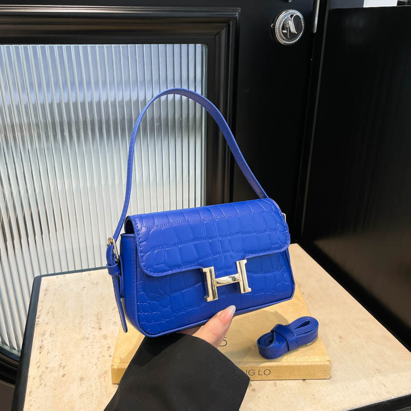 Women's cross-border bags: Simple and fashionable stone-patterned hand-held shoulder crossbody bag, mini square bag for women full figure