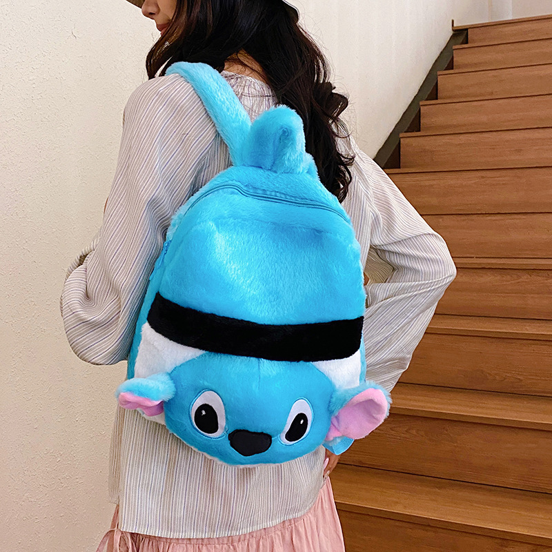 The new cartoon backpack has a large capacity and a girlish heart. When going out, it can be paired with a storage bag and a claw machine doll to exchange for a travel backpack details Picture
