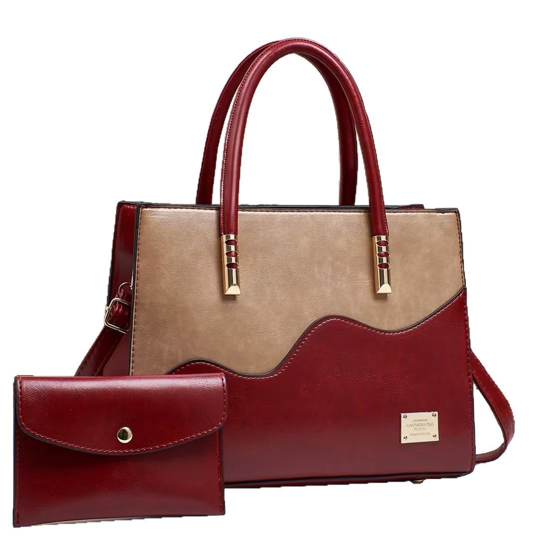 Tote Bag Women's 2025 Spring/Summer New commuter handbag, color-block, high-end, large-capacity ladies' bag Item Picture
