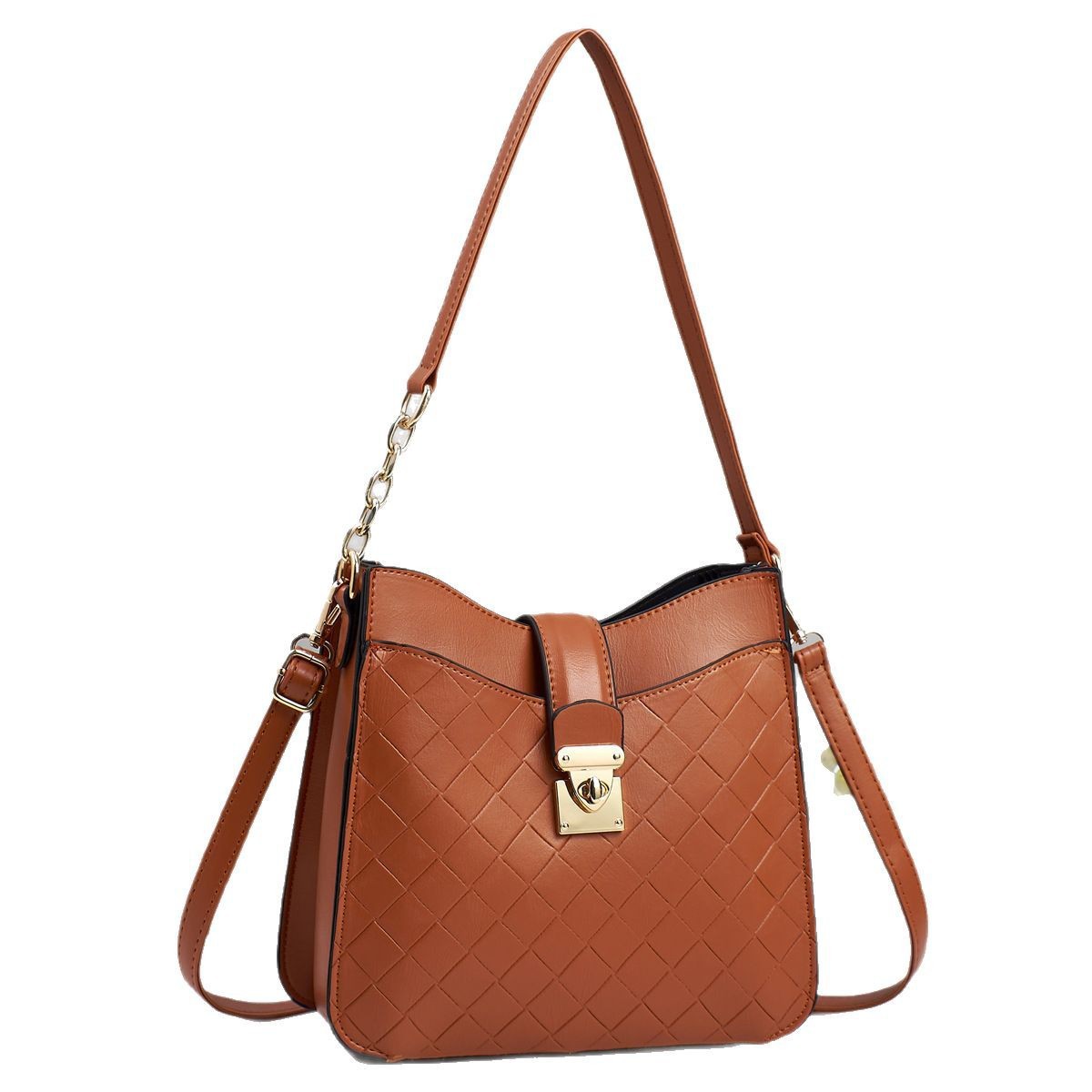 This high-end foreign trade bag for women in 2025 features a niche design woven single-shoulder bag that is casual and versatile with a high-quality crossbody feel Item Picture