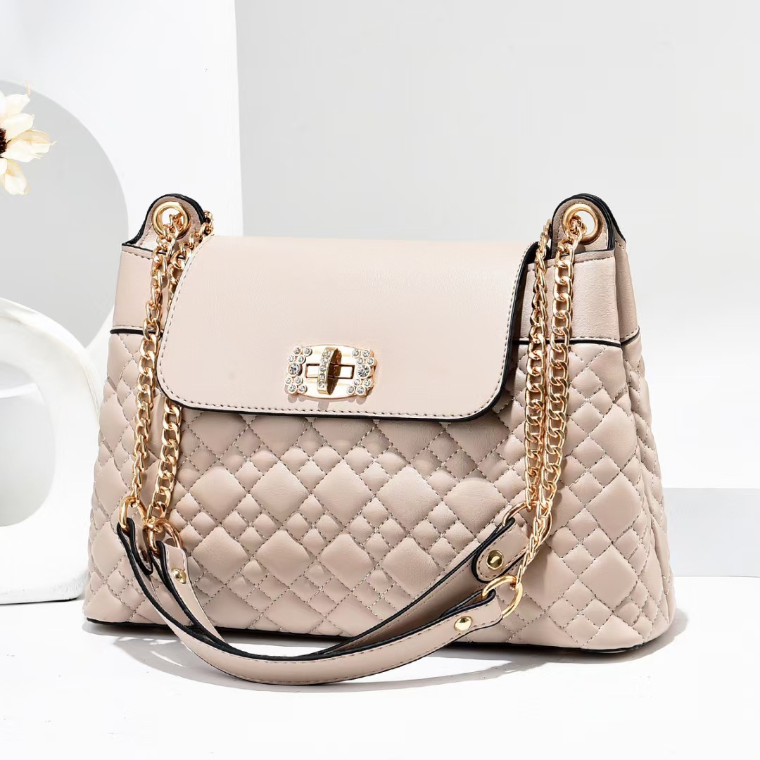 Wholesale women's bags 2022 new style embossed diamond pattern niche single-shoulder crossbody fashionable chain bag manufacturer direct delivery details Picture