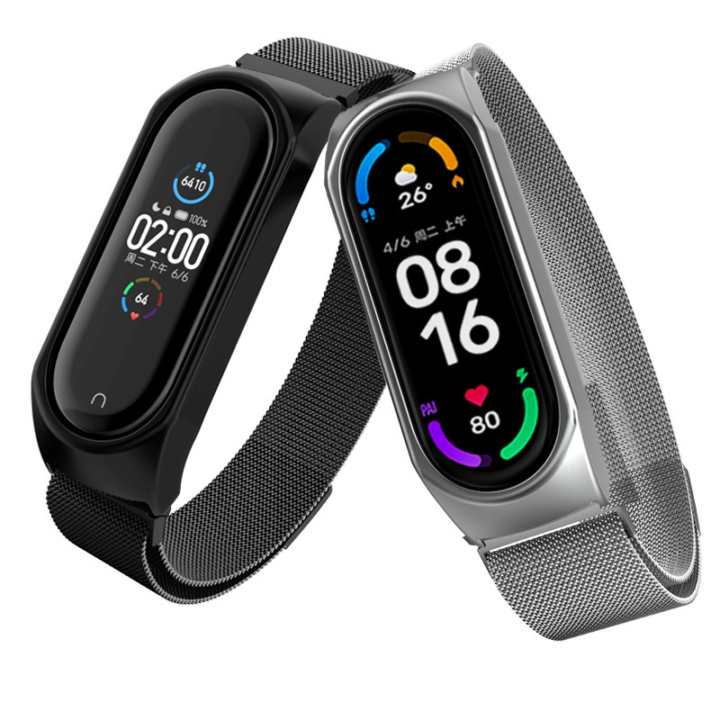 Suitable for the Mi Band 3456 metal band, Mi Band 6 band 5 wristband stainless steel universal model Item Picture