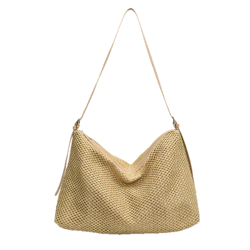 Hand-woven personalized underarm bag for women 2025 new style, fashionable and retro straw weaving, stylish, large-capacity single-shoulder crossbody bag Item Picture