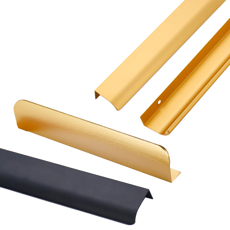 Manufacturer edge-sealed handle, cabinet door handle, cabinet drawer, wardrobe door, aluminum alloy extended invisible handle, furniture handle Application Scenario