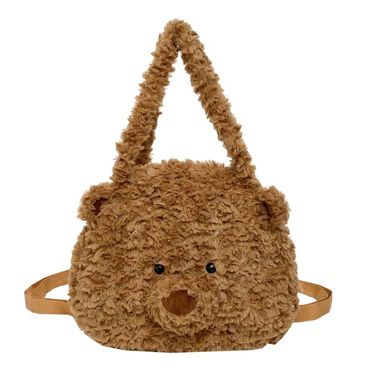 New cute Barcelona Bear large-capacity collection single-shoulder bag, multi-functional backpack, plush toy doll bag Item Picture