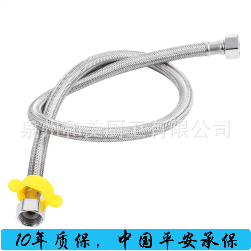 304 stainless steel wire braided pipe, 4-point toilet faucet, water heater high-pressure hose, kitchen cold and hot water inlet hose Item Picture