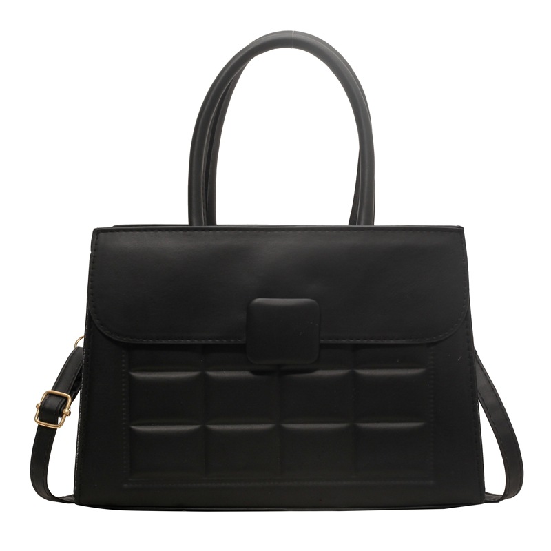 The 2023 new stylish single-shoulder bag, the checkered embossed tote bag, is a classic, fashionable and casual large-capacity handbag Item Picture