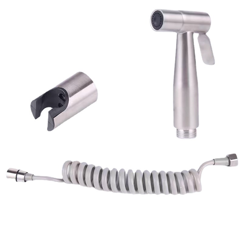 Cross-border foreign trade 304 stainless steel toilet spray gun flushing bracket set, bathroom pressurized spray gun, feminine wash Item Picture