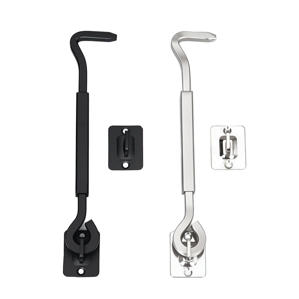 Stainless steel thickened window hook, household old-fashioned fixed limit wind hook, lock hook, solid extended perforated windproof hook for doors and Windows Item Picture