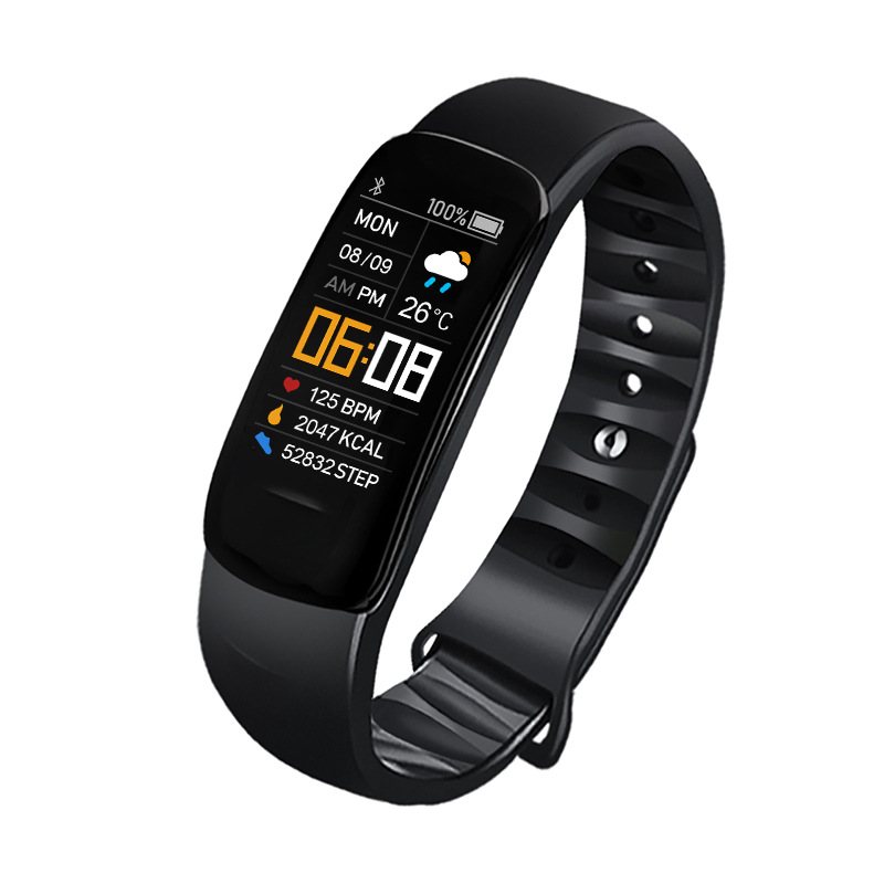 Factory C1plus fitness step-counting wristband gift TPU Bluetooth sleep monitoring information Reminder smart wristband Specification drawing