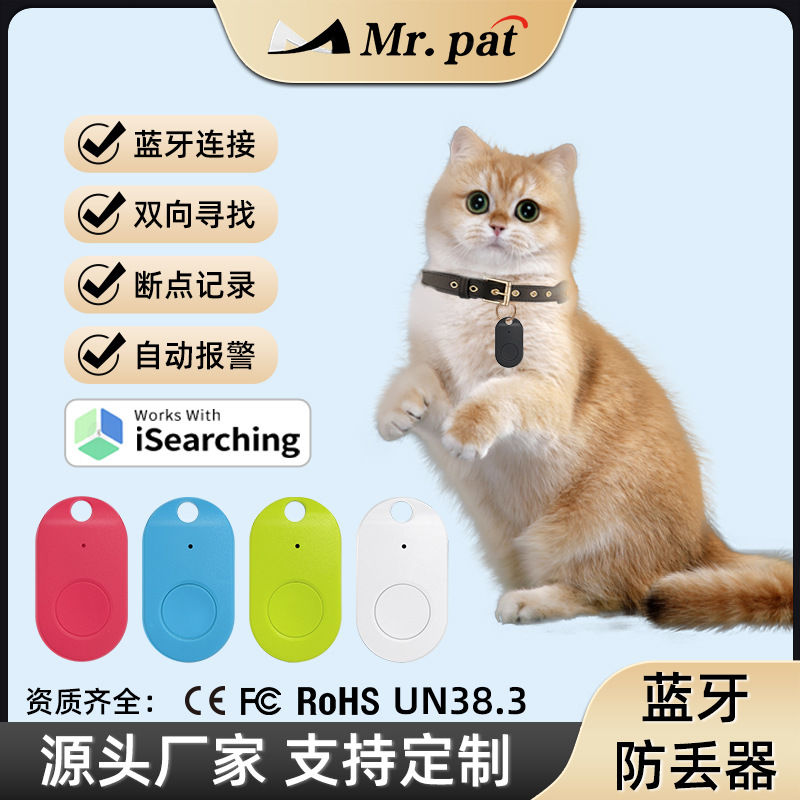 Wholesale of the new elliptical Bluetooth anti-loss device with intelligent alarm and two-way positioning for pet keys 5.2 Bluetooth anti-loss device full figure