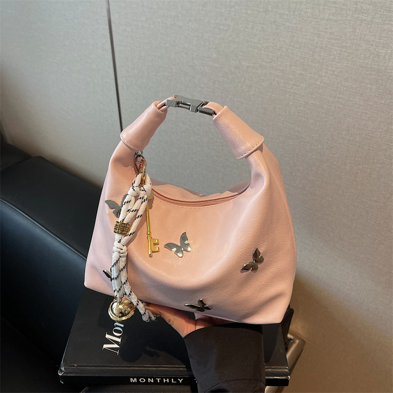 A high-end and niche design bag for women 2025, a new fashionable single-shoulder crossbody bag, simple and casual hand-held dumpling bag Specification drawing