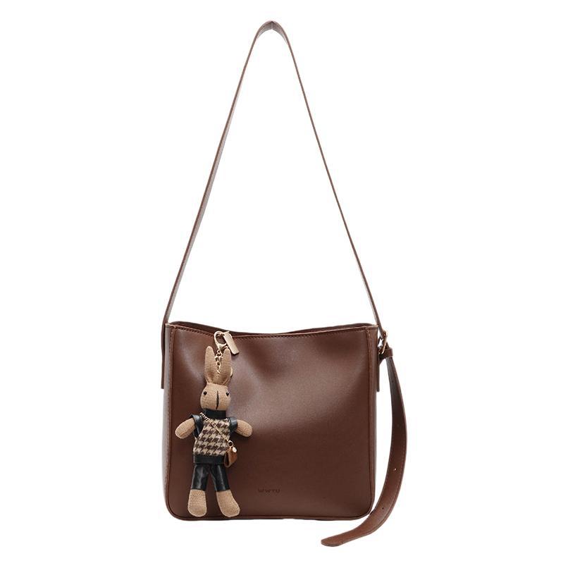 Cross-border soft leather bucket bag for women 2025 new style, fashionable and versatile, single-shoulder underarm bag, high-end casual crossbody bag Item Picture