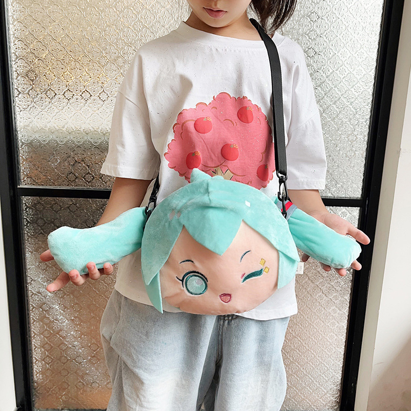 The 2024 new cartoon Hatsune Miku plush backpack, a large capacity bag with a girlish heart Application Scenario