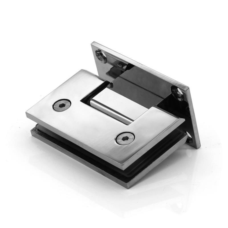 Factory direct sales of stainless steel glass clamps, hotel shower room accessories, glass hinges, 90-degree square double-sided bathroom clamps Item Picture