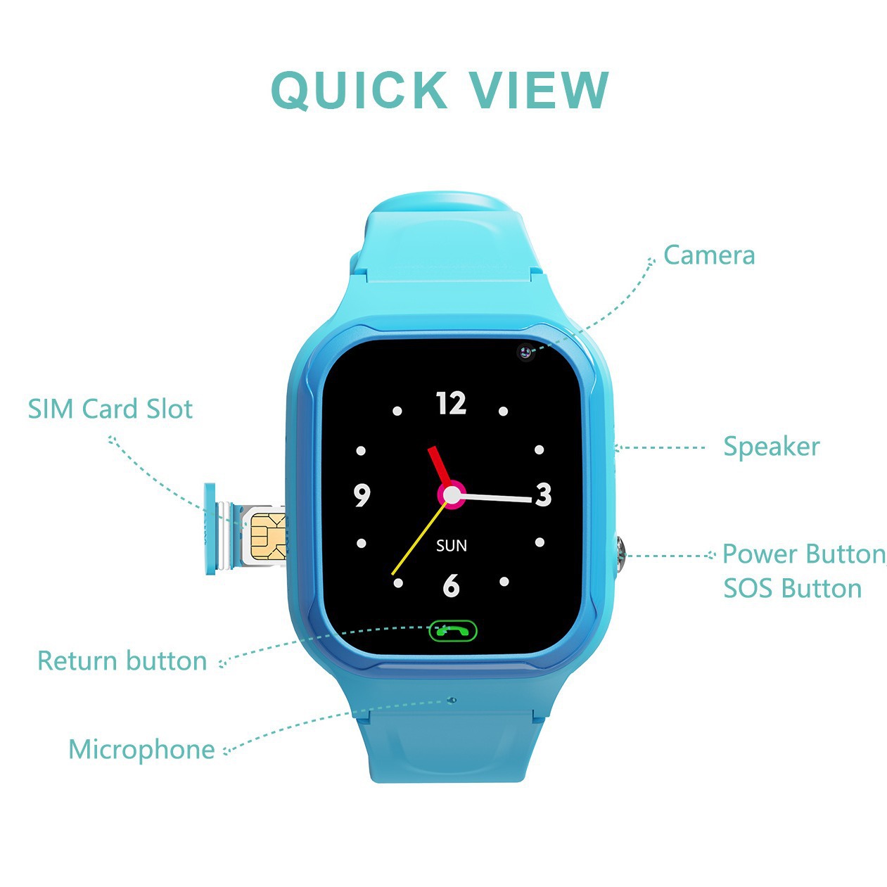 The cross-border LT36 full-network 4G video game GPS positioning Q12 primary school and children's smartwatch is lightweight details Picture