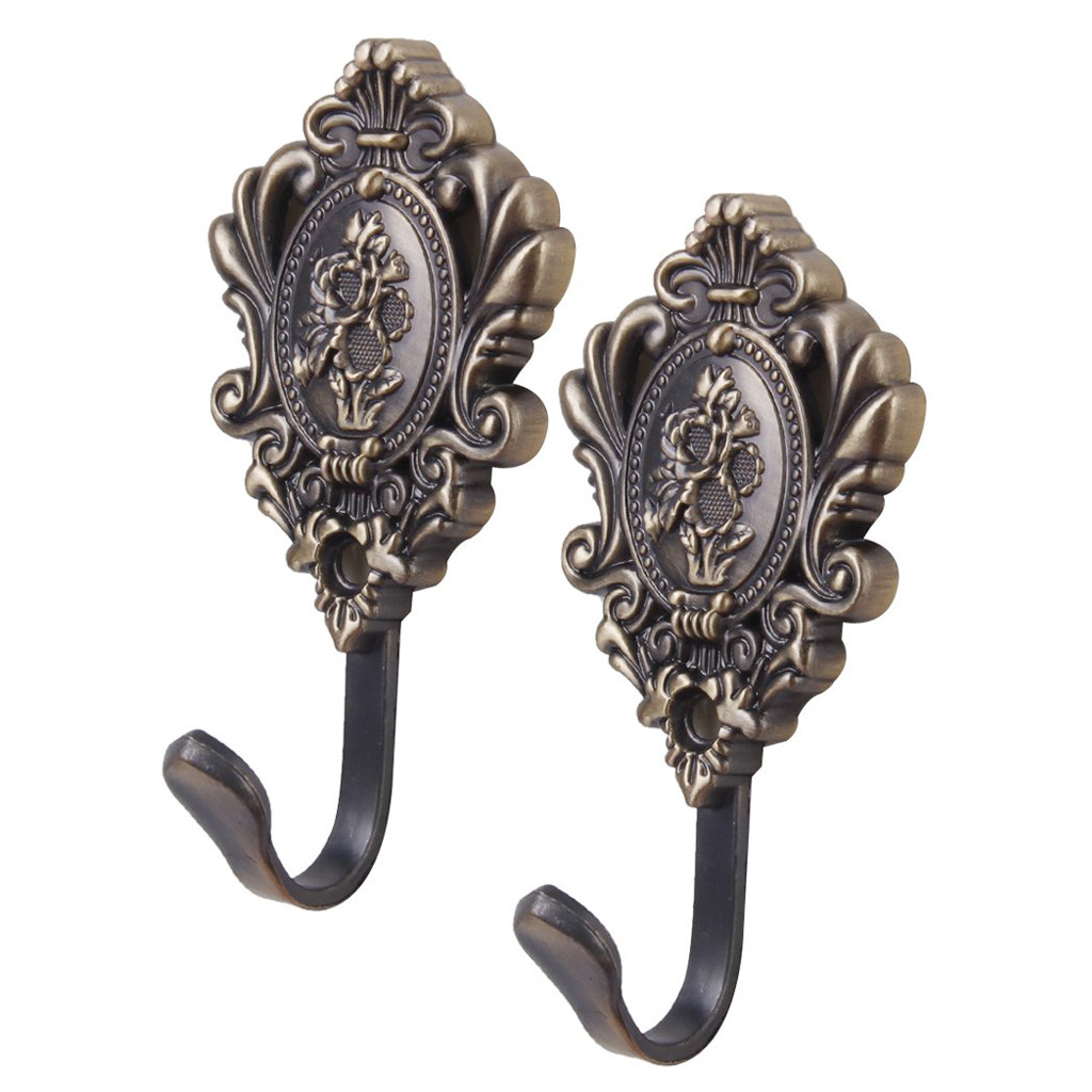 The manufacturer's cross-border AliExpress new product, curtain classical wall hook, zinc alloy antique wall hook, hook A12 Specification drawing