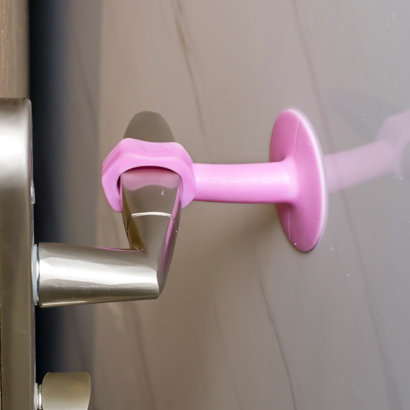 Silicone door suction, no need for drilling, silent door, plastic door stop, bathroom suction door handle suction cup, anti-collision wall suction Specification drawing