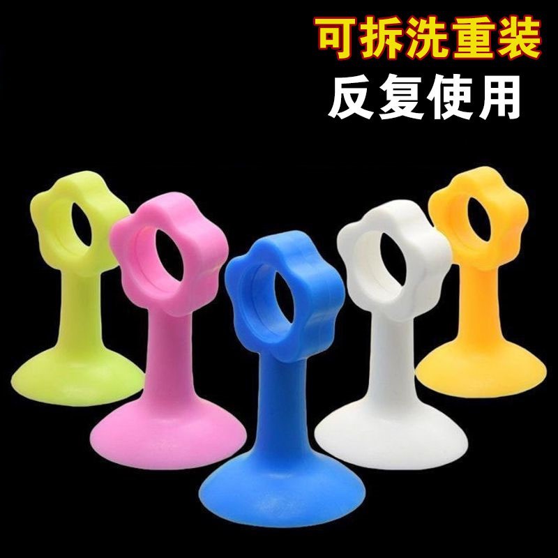 Non-perforated silicone door handle, bathroom door handle, rear anti-collision pad, rubber buffer door stop, door bump, anti-collision details Picture