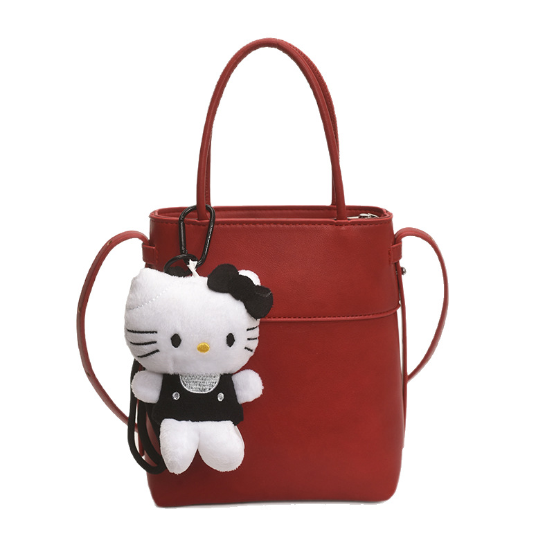 Women's bag, texture handbag, stylish bucket bag, 2025 new solid color single-shoulder bag, versatile and simple crossbody bag Item Picture