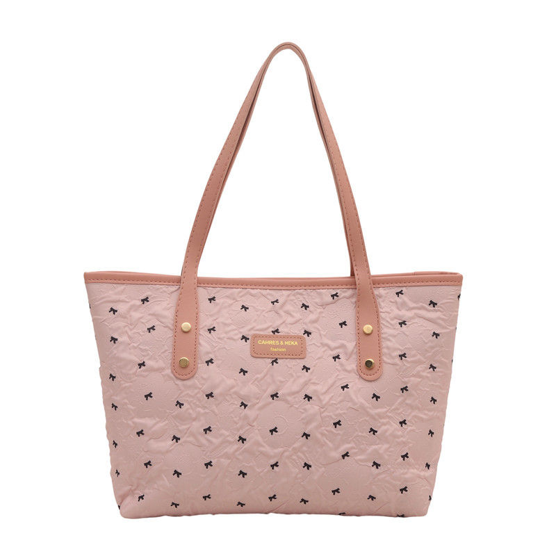 Simple single-shoulder tote bag, fashionable large-capacity commuter bag, 2025 new style, fashionable, casual, trendy and stylish commuter bag Item Picture