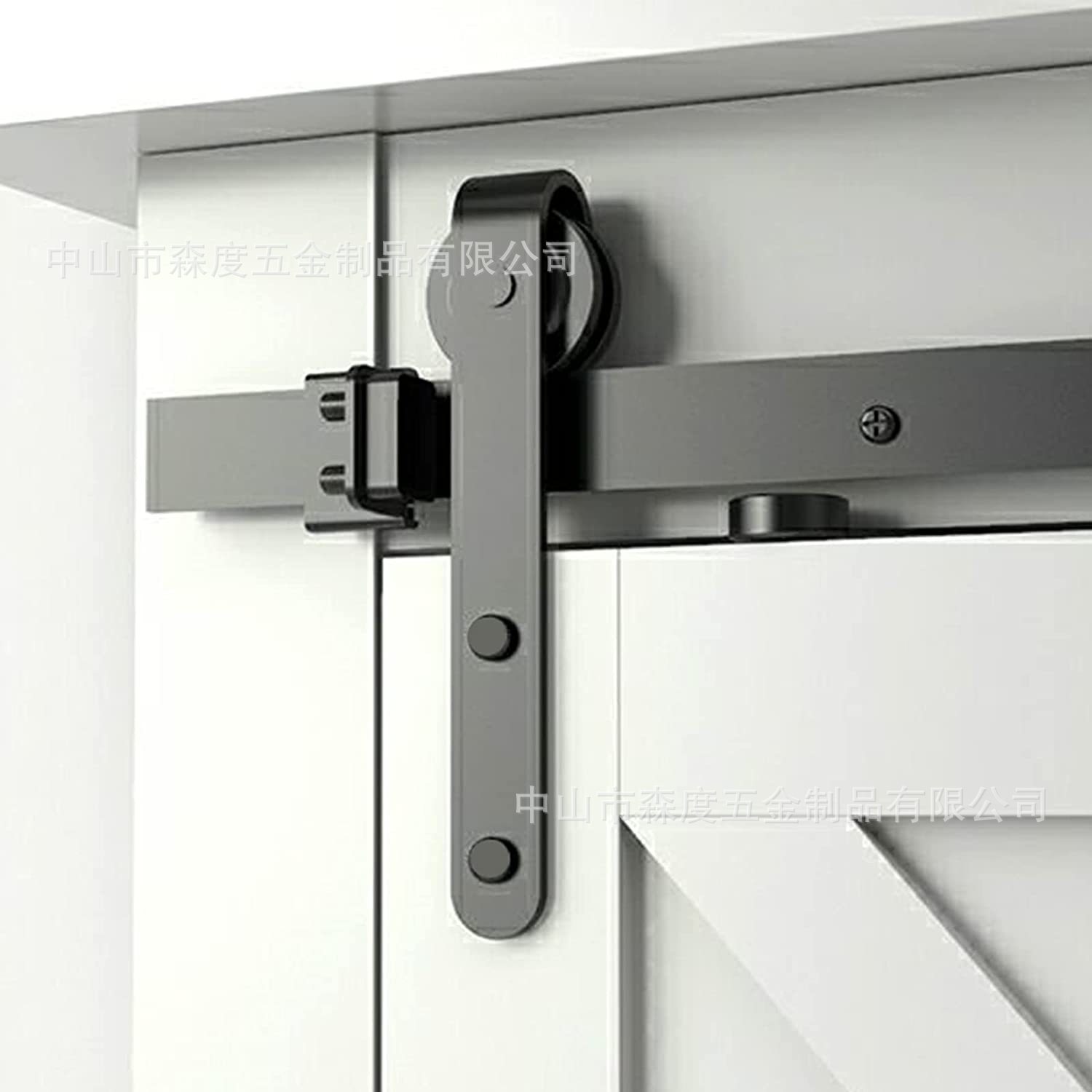 Mini barn door, cabinet, TV cabinet, furniture, sliding door, hardware, American-style cross-border special barn door, hanging rail details Picture