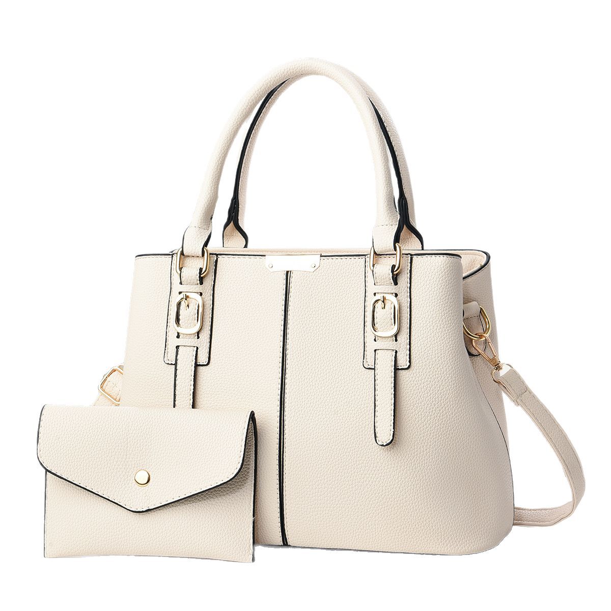 Two-piece bag set 2025 Taizhou PU women's bag, fashionable single-shoulder bag, versatile handbag, high-end for travel Item Picture