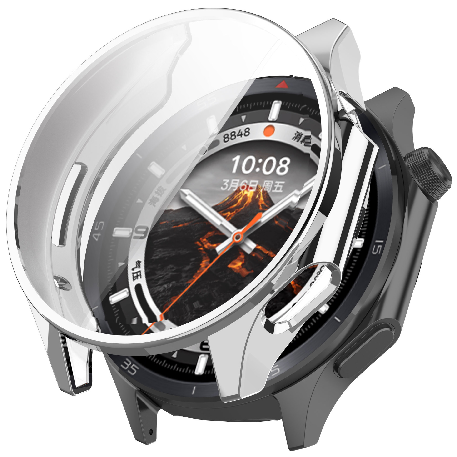 Suitable for OPPO watch X2 protective case, watch X2 electroplated tpu case, OnePlus Watch3 case Specification drawing