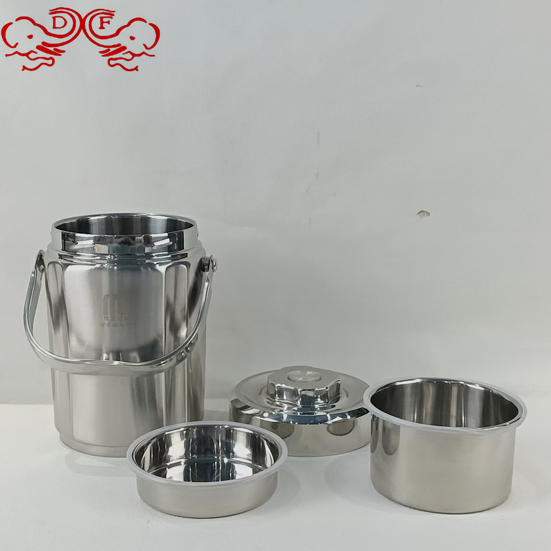 DF99082 Stainless steel hot pot for students with food baskets, non-magnetic insulated hot pot, large-capacity double-layer insulated bucket, DF TRADINGHOUSE Specification image