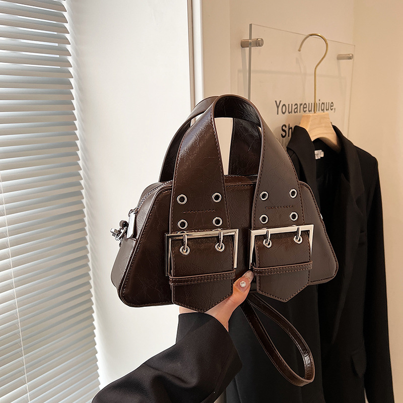 A niche, fashionable and individualistic women's 2024 new solid color simple and versatile small square bag, a high-end casual crossbody bag Specification drawing