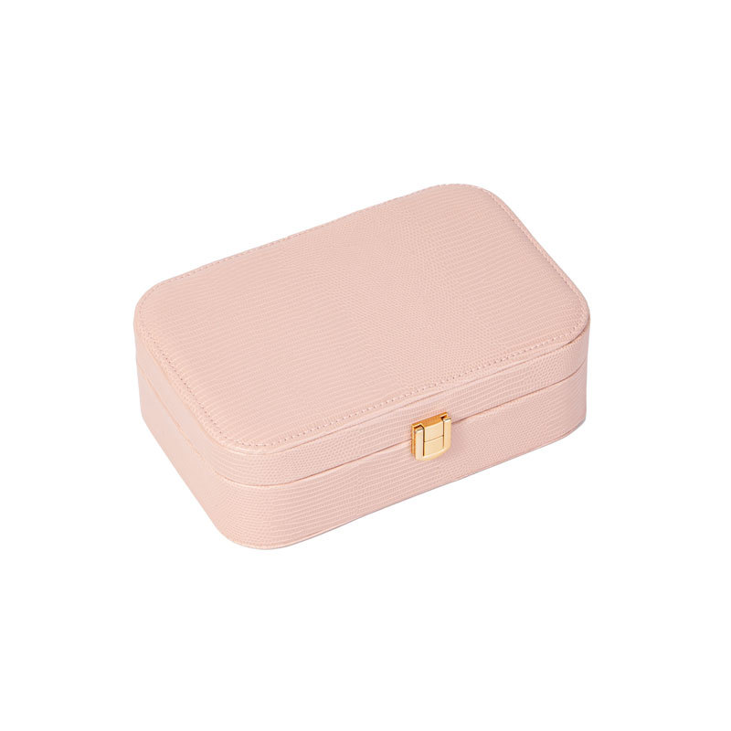 Wholesale of new lizard-patterned light luxury fabric portable jewelry boxes, jewelry boxes and accessory compartments from the source factory Item Picture