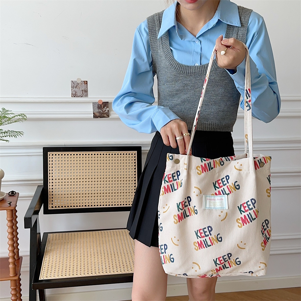 3923 large-capacity canvas bag, schoolbag for female students, single-shoulder tote bag, large commuting bag, hand-held shopping bag full figure