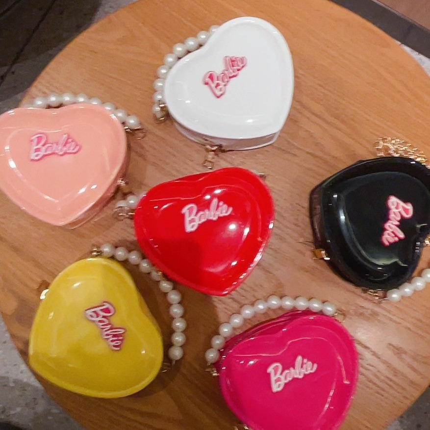 2025 New Korean version Fairy Heart Children's Bag, jelly bag, fashionable, simple and cute mini bag, heart bag full figure