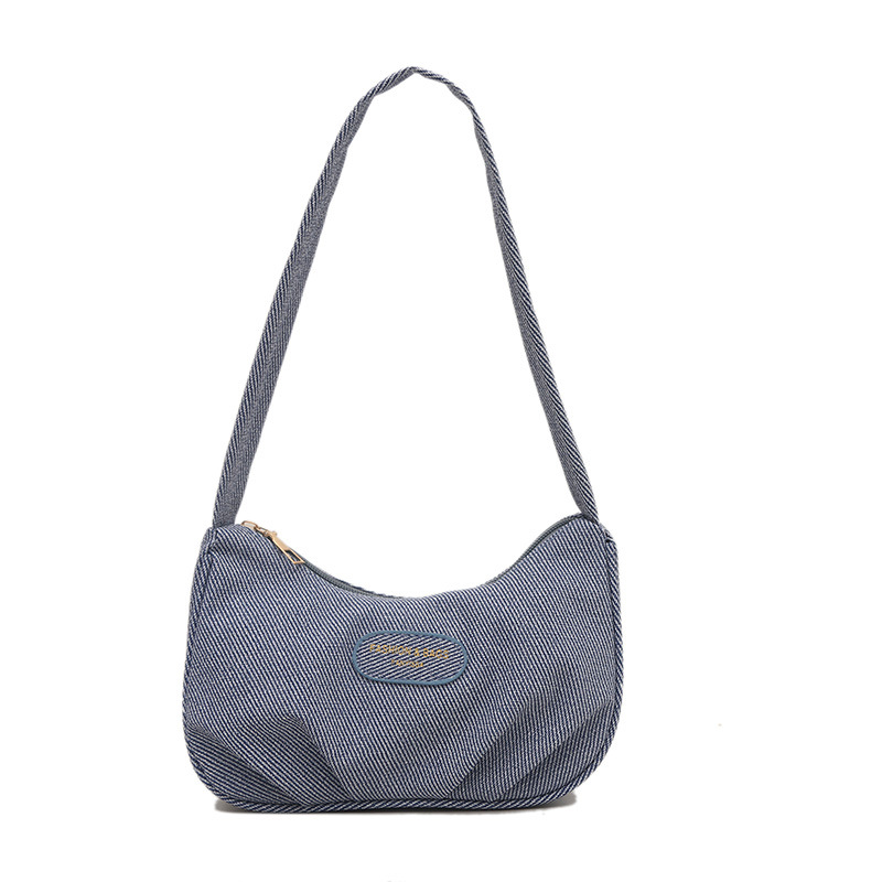 Textured pleated casual 2025 new trendy and fashionable solid color summer simple single-shoulder hand-carry underarm women's bag Item Picture