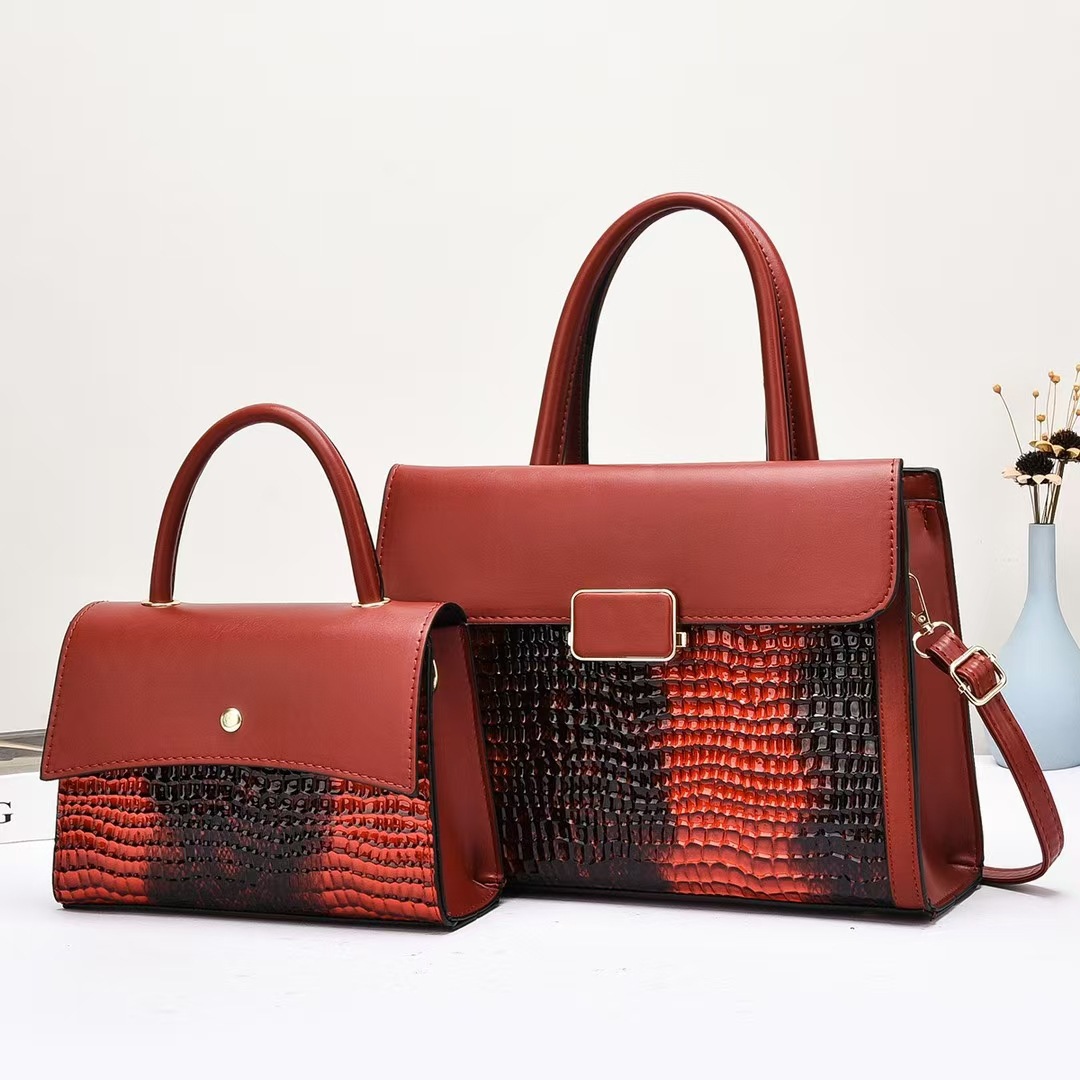New large-capacity women's handbag for cross-border trade, a unique and high-end two-piece set for commuting details Picture