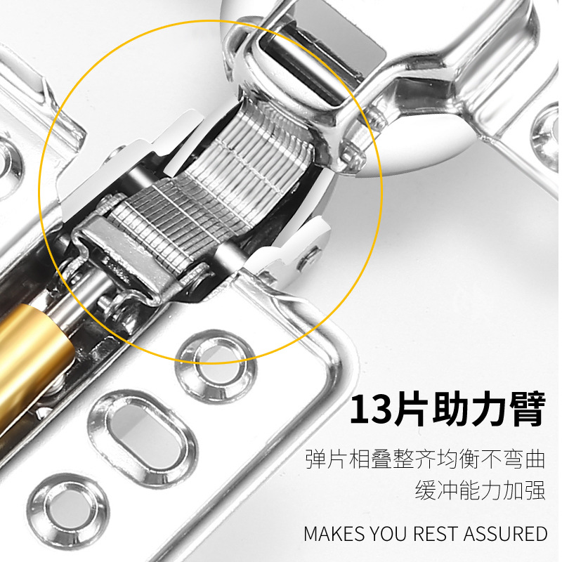 Wholesale of 304 stainless steel hinge cabinet and wardrobe door buffer hydraulic damping spring hinges, furniture hardware accessories details Picture