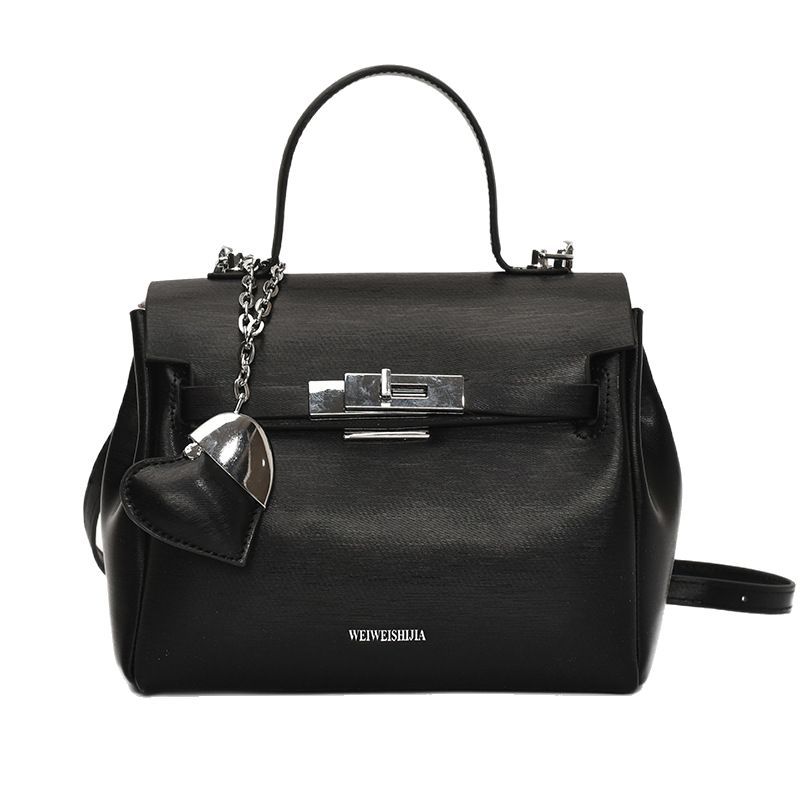 Fashionable, simple and high-end texture Kelly handbag for women, new Spring/Summer 2025, heart-shaped versatile single-shoulder crossbody bag Item Picture
