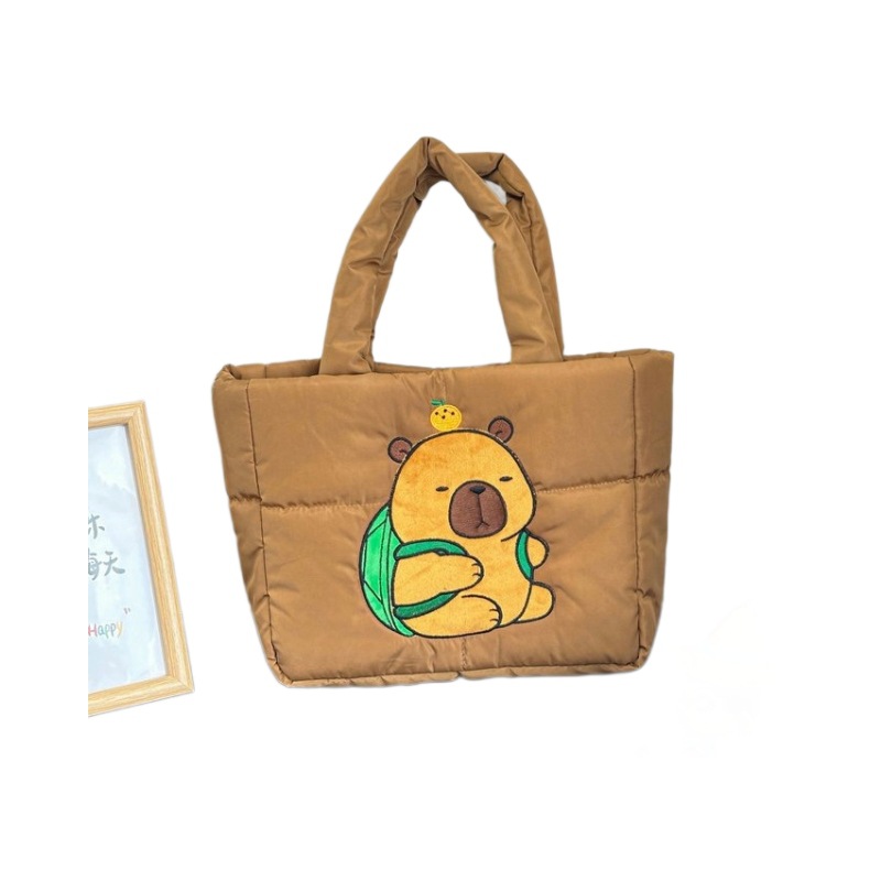 Wholesale of new Capibara handbags, large-capacity tote bags, casual and versatile toy figurines, and commuter single-shoulder bags Item Picture
