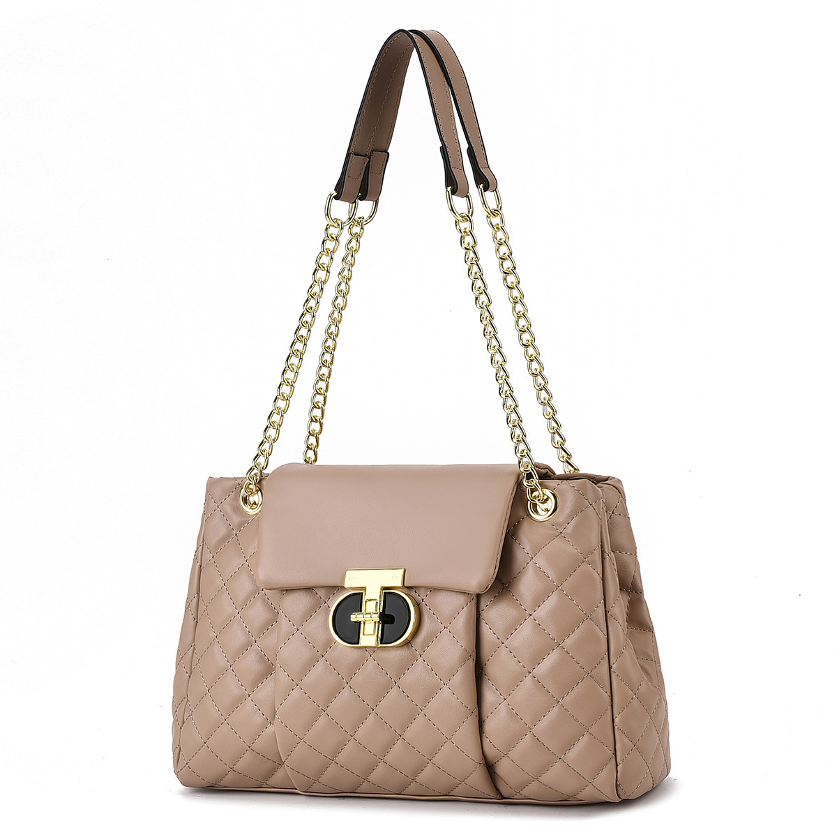 Fashion chain soft leather pleated crossbody bag, new embroidered single-shoulder bag, 2024 cross-border trend wholesale women's bag Item Picture
