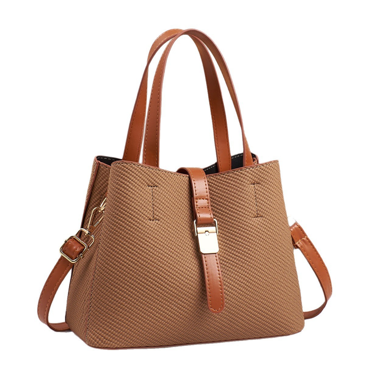 2025 New high-end, exquisite, large-capacity crossbody bucket bag, Korean-style handbag, cross-border bestseller, single-shoulder bag Item Picture