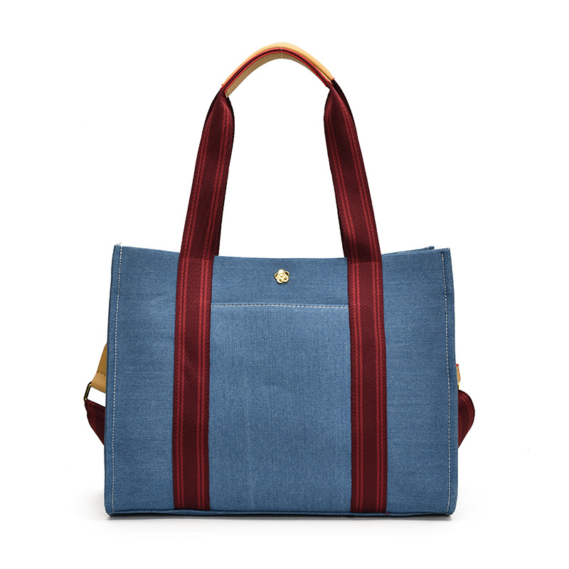 Denim large-capacity bag for women 2025 new style casual and versatile handbag, niche commuting single-shoulder crossbody bag trend Item Picture