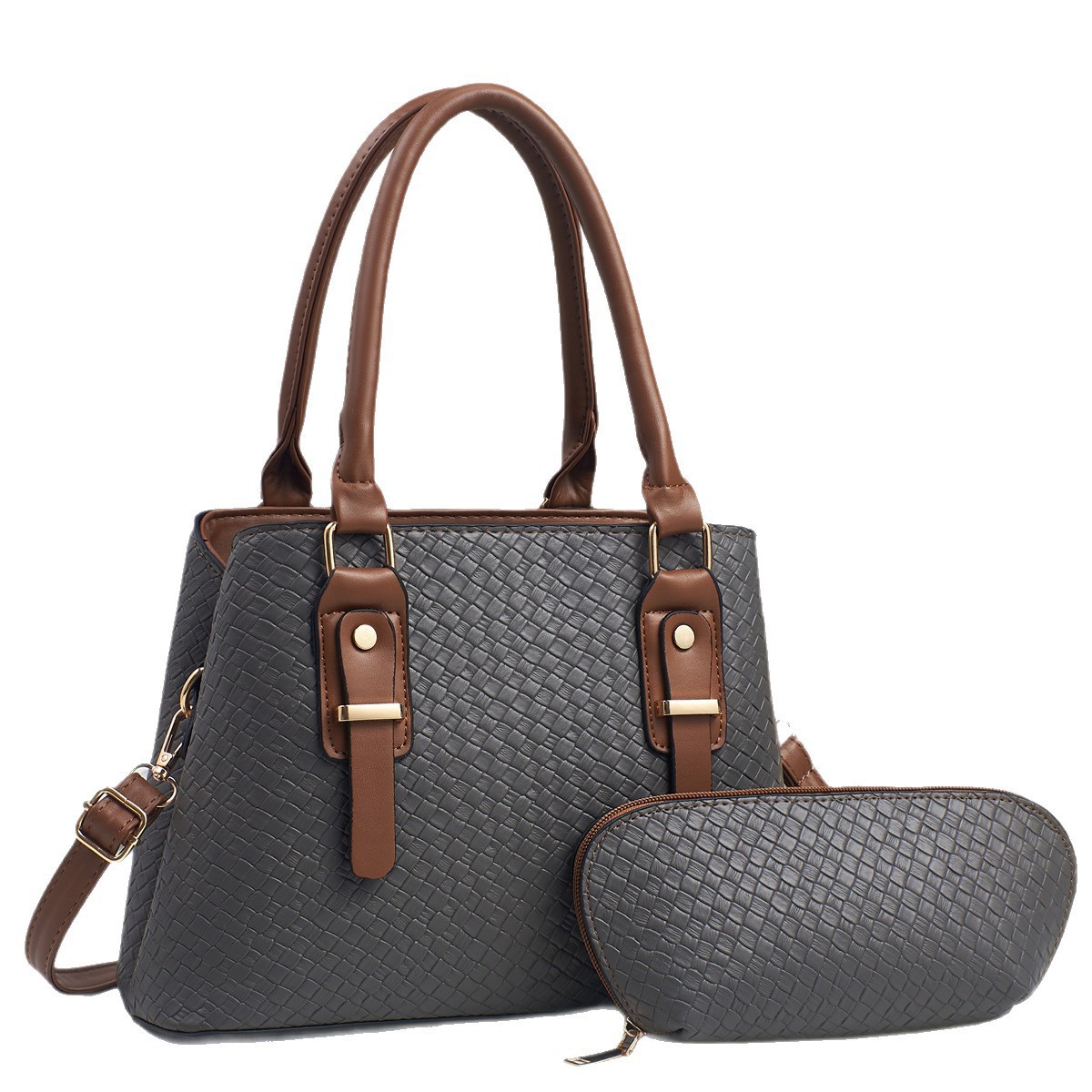 Cross-border foreign trade handbag for women, 2025 new style, fashionable women's bag, woven pattern, elegant commuting single-shoulder bag Item Picture