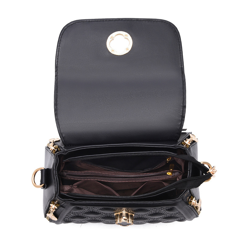 Embossed women's bag, new autumn 2024 trendy diamond-shaped handbag, fashionable and stylish, lockable single-shoulder crossbody bag Application Scenario