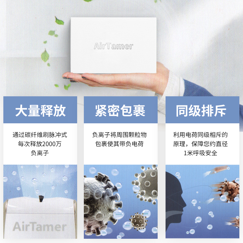 American A320 Portable air purifier, a portable neck-hanging negative ion purifier Specification drawing