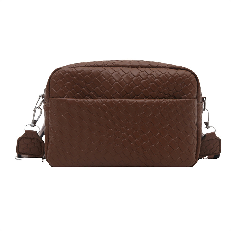The 2025 new style of fashionable woven pattern single-shoulder bag for women, a simple and small square bag with a trendy and niche design, is a crossbody bag for women Item Picture