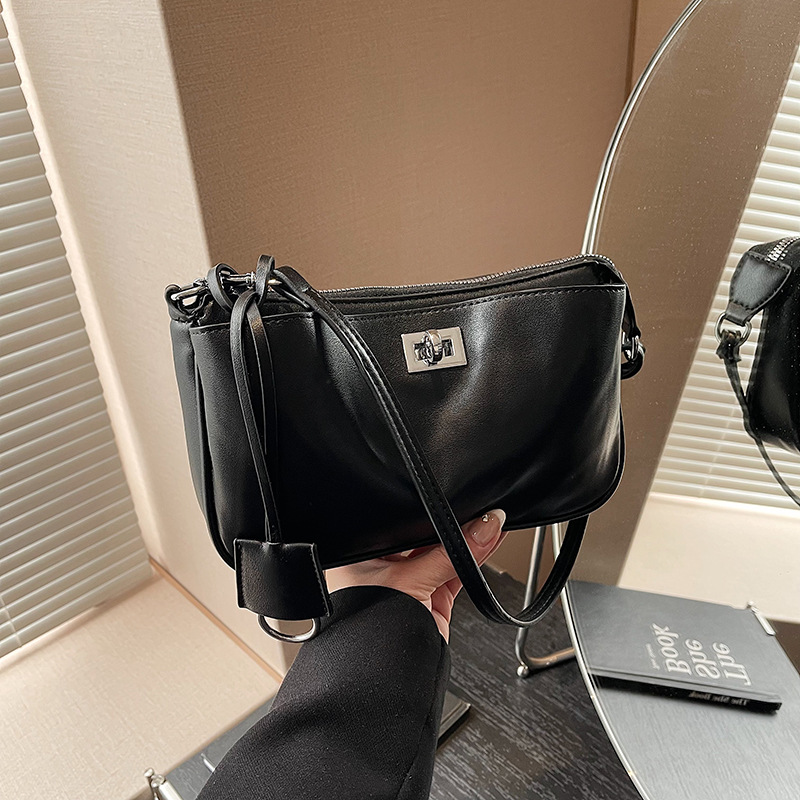 Stylish and versatile women's 2025 new high-end and exquisite single-shoulder crossbody bag, casual hand-carry underarm bag Specification drawing