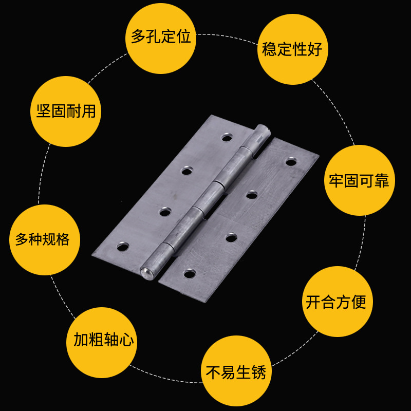 We offer wholesale of iron hinges, cabinet door hinges, luggage hinges, old-fashioned wooden door hinges and ordinary hinges in various specifications details Picture